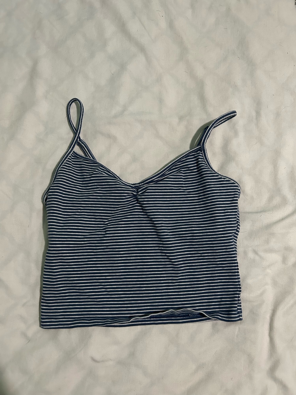 Urban Outfitters Navy and White Striped Tank